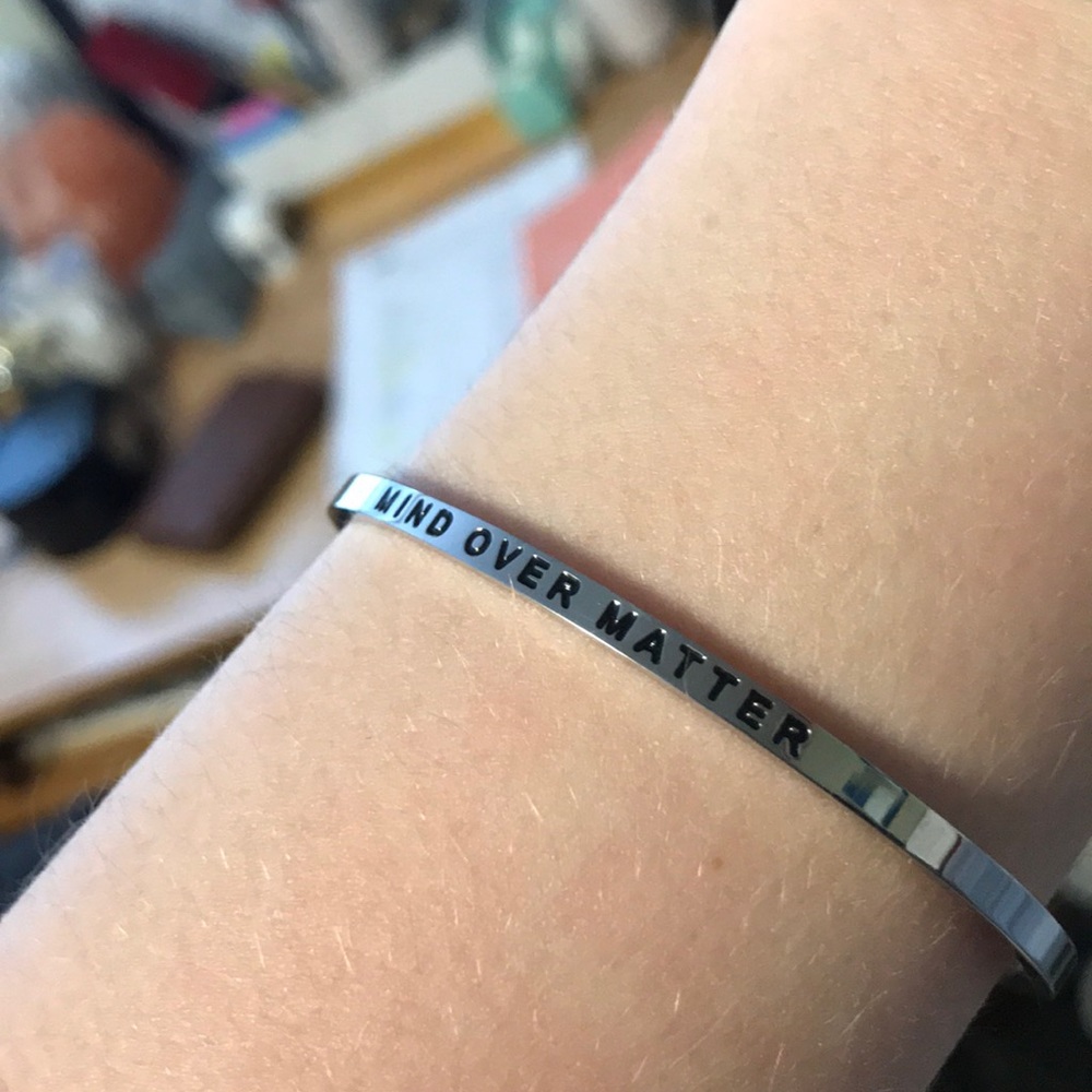 Mind over matter mantra bracelet